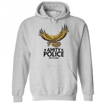 Amity Police Amity Island with Eagle Unisex Kids and Adults Pullover Hoodie for TV Show Fans									 									 									